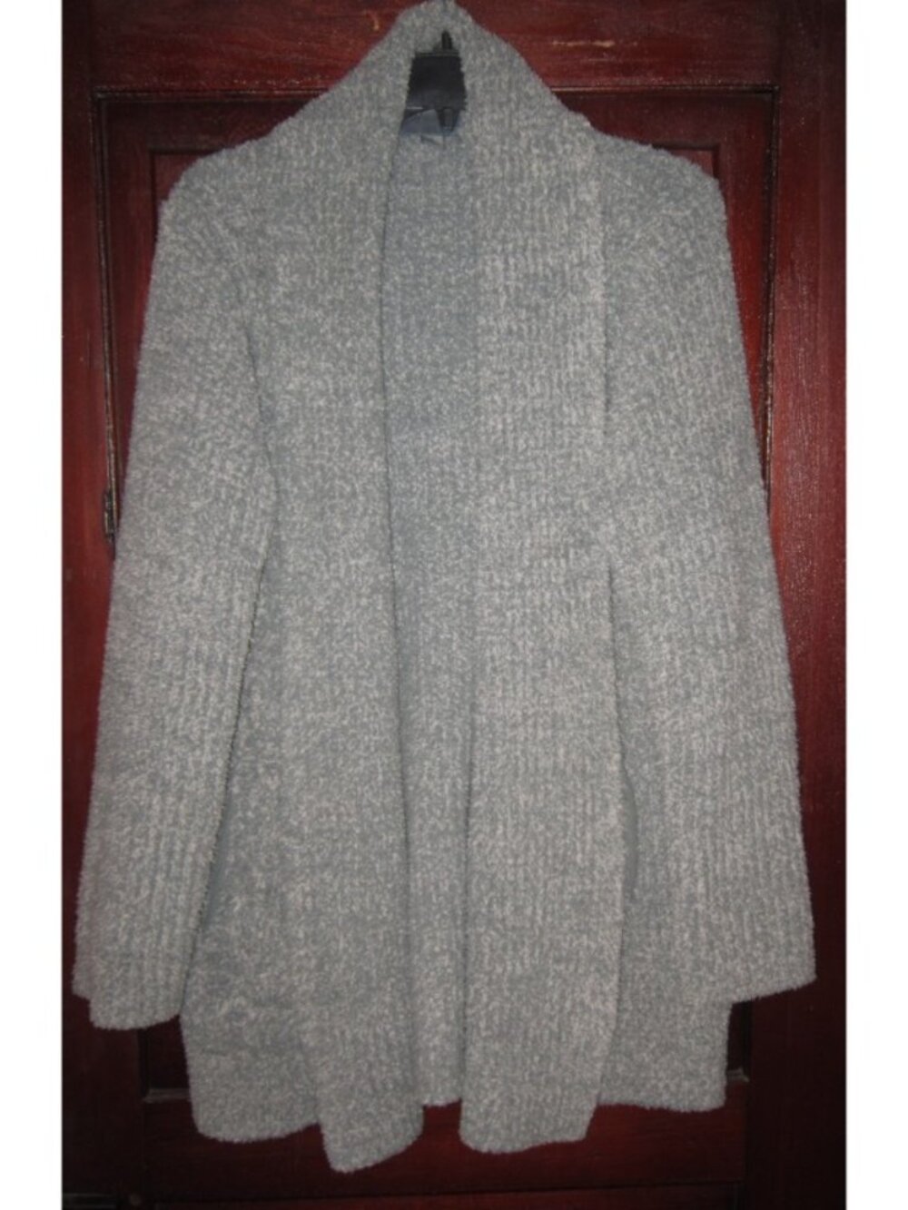 Barefoot Dreams S CozyChic Cabin Cable Knit Cardigan Sweater Open Pockets Soft